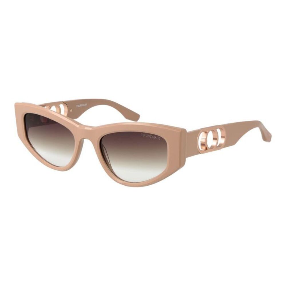 Trussardi Acetate Square Frame Sunglasses Women Beige